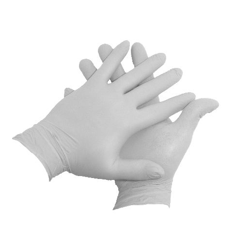 100 Stück Vinyl Einweghandschuhe, weiß, Größe: S