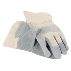 1 Paar Profi Volllederhandschuhe, grau-beige, Unisex